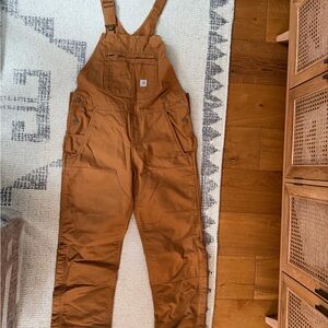 CARHARTT WOMEN'S INSULATED BIBS - RELAXED FIT - WASHED DUCK